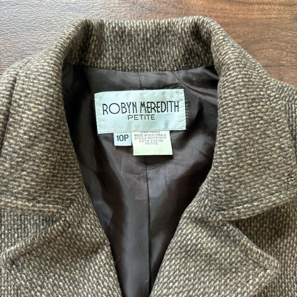 Women's Brown Tweed Cropped Jacket - Picture 2 of 5